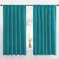 NICETOWN Blackout Curtains for Bedroom, Blackout Curtain Panels, Peacock Blue, 1 Pair, 70 by 63-inch, Window Treatment Energy Saving Thermal Insulated Solid Rod Pocket Blackout Drapes/Draperies