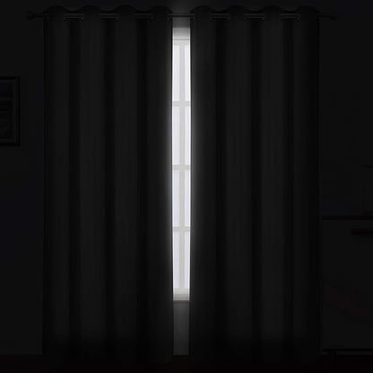 LEMOMO Grey Blackout Curtains/52 x 95 Inch/Set of 2 Panels Thermal Insulated Room Darkening Curtains for Bedroom