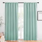 NICETOWN Window Curtains Blackout Drapes, Aqua Blue, 1 Pair, 52 by 84-Inch, Thermal Insulated Solid Rod Pocket Blackout Curtains/Draperies for Living Room