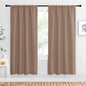 NICETOWN Kids Blackout Curtain Panels - Window Treatment Thermal Insulated Rod Pocket Blackout Drapes for Bedroom (Set of 2, 42 by 72 Inch, Cappuccino)