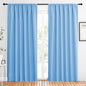 NICETOWN 2 Panels Blackout Curtains, Rod Pocket Thermal Insulated Drapes 84 inches Long, Easy-Care Modern Home Decoration Sunshades for Guest Room, Living Room, Office, 62 x 84 Inch, Blue