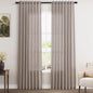 Nanspring Brownish Grey Linen Curtains for Living Room 86 Inches Long Back Tab Light Filtering Semi Sheer Curtain Modern Farmhouse Decor for Bedroom Office Luxury Textured Drapes 52x86, 2 Panels