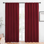 NICETOWN Living Room Curtains for Window - Energy Efficient & Noise Reducing Thermal Insulated Rod Pocket Blackout Drapes/Draperies for Living Room (Burgundy Red, 2 Panels, W52 inches x L84 inches)