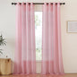 NICETOWN Pink Sheer Curtains for Living Room, Grommet Lightweight Gauzy Textured Sheer Panels Light Filtering Window Treatment for Girls Room, W54 x L108, 2 Panels
