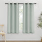 NICETOWN Thick Linen Blend Curtains Flax Textured for Bedroom, Rustic Grommet Semi Sheer Privacy Added Window Curtains & Drapes Light Filtering for Nursery, Sage Green, W42 x L63, Set of 2