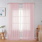 Simplebrand Blush Sheer Curtains 96 Inches Long, Light Filtering Rod Pocket Solid Color Window Sheer Curtain Panels, Elegant Curtains & Drapes for Living Room, Bedroom 2 Panels, 59" W x 96" L