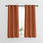 NICETOWN Small Blackout Curtains for Bedroom - Grommet Modern Thermal Insulated Room Darkening Window Treatments Sound Reducing for Cafe/Kitchen, Burnt Orange, W37 x L54, 2 Panels