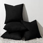 Topfinel Black Decorative Throw Pillow Covers Cushion Cases, Set of 4 Soft Velvet Modern Double-Sided Designs Match for Home Decor, Pillow Inserts Not Included (16x16 inch)