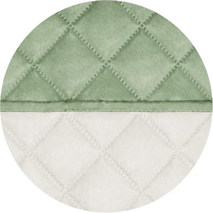 PureFit Reversible Quilted Sofa Cover, Water Resistant Slipcover Furniture Protector, Washable Couch Cover with Non Slip and Elastic Straps for Kids, Dogs, Pets (4 Seater Sofa, Sage Green/Ivory)