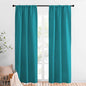 NICETOWN Peacock Blue Blackout Curtains Panels for Window, Thermal Insulated Rod Pocket Blackout Drapes/Draperies for Living Room (2 Panels, W34 x L84 inches)