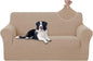U-NICE HOME Oversized Stretch Loveseat Couch Cover Sofa Covers Washable Sofa Slipcover Furniture Protector for 2 Cushion Couch Sofa Pet Friendly, Camel