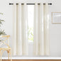 NICETOWN Natural Linen Curtains & Drapes 72 inches Length, Grommet Privacy with Light Filtering Drapes Flax Linen Blend Window Treatments for Farmhouse/Living Room, W36 x L72, 2 Panels
