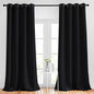 NICETOWN Black Out 108 inch Curtains for Bedroom - Thermal Insulated Solid Grommet Blackout Window Treatments Sound Reducing for Living Room/Boys Room, 2 Panels