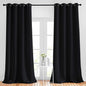NICETOWN Black Out Curtain Panels - (52 inches by 120 Inch, Black, Set of 2) Home Decoration Thermal Insulated Solid Grommet Blackout Curtains/Drapes for Hall/Dining Room
