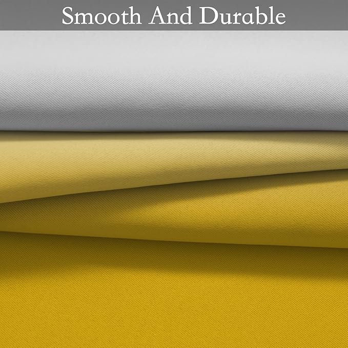 SimpleHome Ombre Room Darkening Curtains for Bedroom, Gradient Yellow to Grey White Light Blocking Thermal Insulated Grommet Window Curtain/Drapes for Living Room,2 Panels, 52x84 inches Length