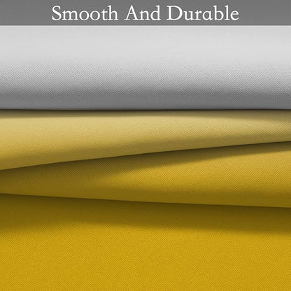 SimpleHome Ombre Room Darkening Curtains for Bedroom, Gradient Yellow to Grey White Light Blocking Thermal Insulated Grommet Window Curtain/Drapes for Living Room,2 Panels, 52x84 inches Length