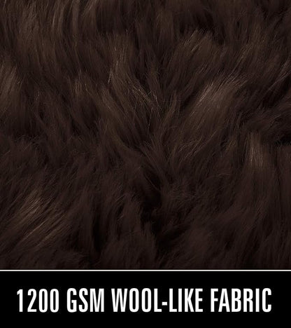 LOCHAS Soft Fluffy Faux Fur Rugs for Bedroom Bedside Rug 2x3 Feet, Washable, Furry Sheepskin Area Rug for Living Room Girls Room, Luxury Shag Carpet Home Decor, Brown