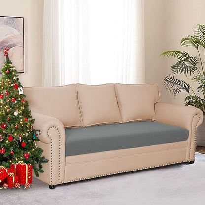 Water Repellent Sofa Seat Cushion Covers High Stretch Furniture Protector (Sofa Cushion, Dove Grey)