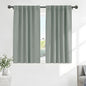 PONY DANCE Sage Green Blackout Curtains, Solid Back Tab Thermal Insulated Light Blocking Drapes for Kitchen/Bathroom Window, Short Small Drapes for RV Camper, 42 W x 45 L, 2 Panels
