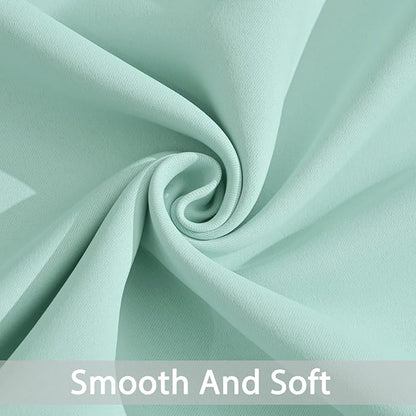 Yakamok Blackout Curtains Room Darkening Thermal Insulated Window Panels,Solid Grommet Top Drapes for Bedroom/Living Room(62Wx72L, Aqua, 2 Panels)