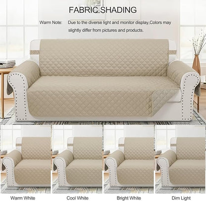 Recliner Chair Covers Reversible Sofa Cover Couch Cover for Pets Lazy Boy Furniture Protector(28''Recliner,Sand/Beige)