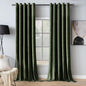 MIULEE Velvet Curtains Olive Green Elegant Grommet Thermal Insulated Soundproof Room Darkening Curtain/Drapes for Classical Living Room Bedroom Decor 66 x 84 Inch Set of 2
