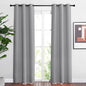 NICETOWN Room Darkening Curtains for Living Room - Easy Care Solid Thermal Insulated Grommet Light Blocking Vertical Drapes for Bedroom (Silver Grey, W37 x L84, 2 Panels)