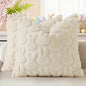 decorUhome Easter Bunny Pillow Covers 20x20 Inch Set of 2, Soft Plush Faux Wool Jacquard Beige Rabbit Cushion Covers, Farmhouse Neutral Spring Easter Holiday Decor for Couch Sofa Bed