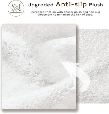 Ashler Faux Fur Rug, Ultra Soft Faux Rabbit Fur, White Area Rugs, 5 x 7 Feet Rectangle, Machine Washable Nursery Decor Throw Rugs for Bedroom, Kids Room, Living Room
