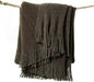 lifein Throw Blanket for Couch, Soft Boho Decor Bed Throw,Cozy Brown Knitted Chenille Small Farmhouse Lightweight Throw (Brown,60 * 80")
