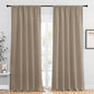 NICETOWN Blackout Curtains for Living Curtains, Taupe, 2 Panels, 52 by 95, Room Darkening Window Curtain Panels, Easy-Care Solid Thermal Insulated Draperies/Drapes for Daughter Room