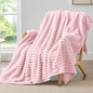 BEDELITE Fleece Throw Blanket for Couch - 300GSM Soft & Warm Fluffy Cherry Blossom Blanket, Decorative and Giftable Striped Blankets for Women, Men, 50"x60"