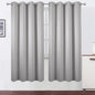 LEMOMO Light Grey Thermal Blackout Curtains/52 x 72 Inch/Set of 2 Panels Room Darkening Curtains for Bedroom