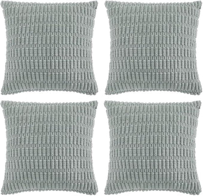 Fancy Homi 4 Packs Decorative Throw Pillow Covers for Living Room Couch Bed, Modern Farmhouse Boho Home Decor, Accent Cushion Case (14 x 14 Inch, Grey Blue)