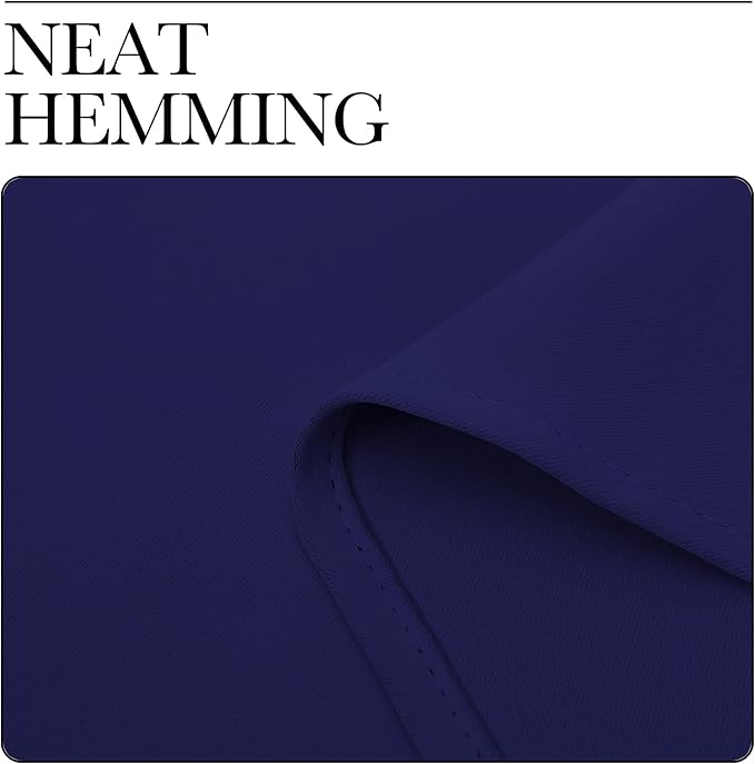 NICETOWN Window Drapes Long Curtains - Living Room Panels Grommet Top Window Treatment for Hall & Guest Room (Navy Blue, 42 inches Wide x 95 inches Long, 2 Pieces)