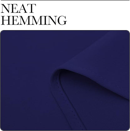 NICETOWN Window Drapes Long Curtains - Living Room Panels Grommet Top Window Treatment for Hall & Guest Room (Navy Blue, 42 inches Wide x 95 inches Long, 2 Pieces)