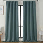Simplebrand Blackout Extra 10ft Curtains for Patio 120 Inches Long 2 Panels Set, Solid Thermal Insulated Energy Saving Rod Pocket Window Treatment Curtains Blackout Drapes, 50" Wx120 L, Dark Green