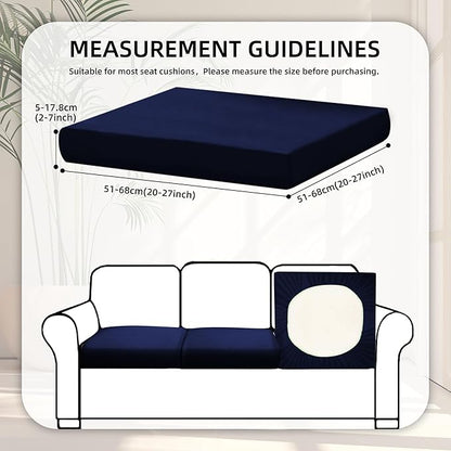 8Pcs Stretch Patio Cushion Covers,Outdoor Couch Covers Replacement,Outdoor Couch & Sofa Slipcovers,for Patio Furniture Cushion Covers,Washable Reusable urniture Protector (Navy Blue,Cover Only)