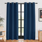 NICETOWN Blackout Curtains for Bedroom, Moroccan Blue, 42 W by 80 L, Set of 2, Thermal Insulated Curtains & Drapes with Grommet Top for Living Room, Privacy Window Treatment Draperies