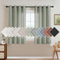 H.VERSAILTEX Living Room Linen Curtains - Semi Sheer, Nickel Grommet Energy Saving Light Filtering Window Treatments Panels for Bedroom, Sea Grass, 2 Panels, 52 x 96 Inch