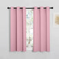 NICETOWN Bedroom Curtain Panels Blackout Draperies, Thermal Insulated Solid Grommet Blackout Curtains/Drapes (Crystal Pink, 1 Pair, 34 by 45-inch)