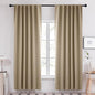Deconovo Blackout Curtains, Thermal Insulated, W52 x L84 2 Panels, Back Tab, Machine Washable, Room-Darkening Drapes for Bedroom/Living Room Khaki