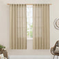 LAMIT Brown Linen Boho Curtains 68 inch Length 2 Panels, Light Filtering Semi Sheer Panels Back Tab and Rod Pocket Neutral Drapes for Bedroom/Living Room, 52 x 68 Inch