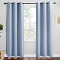 NICETOWN Vintage Blue Blackout Curtains 72 inches Length for Play Room, 2 Panels, 34" Wide, Thermal Insulated Decoration Drapes for Window