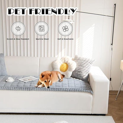 ZQFFB Pet Couch Cover Dogs Washable Non-Slip Couch Protector Pet Friendly Dog Mat for Couches and Sofas