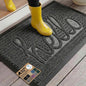 GORILLA GRIP 100% Waterproof All-Season WeatherMAX Doormat, US Designed Natural Rubber, Stain and Fade Resistant, Low Profile Indoor Outdoor Door Mats, Easy Clean Patio Mat, 29x17, Charcoal Hello