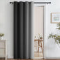 SimpleHome Ombre Room Darkening Curtains 84 inches Length for Bedroom,Grommet Gradient Light Blocking Black to White Gradient Window Curtain for Living Room,1 Panel, 52x84 inches
