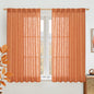 LAMIT Burnt Orange Linen Curtains 54 Inch Length 2 Panels, Light Filtering Panels Back Tab and Rod Pocket Country Decor Drapes for Bathroom/Window/Bedroom, 52 x 54 Inch