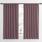 NICETOWN Blackout Curtains for Bedroom, Home Decorations Thermal Insulated Solid Rod Pocket Blackout Drapes for Cafe (Dry Rose, One Pair, 62 x 63-inch)