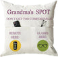 ONFAON Grandma Gifts, Grandma's Spot Throw Pillow Covers 18x18 Inch,Birthday Christmas Thanksgiving Day Gifts for Grandma Mom,2-Pocket